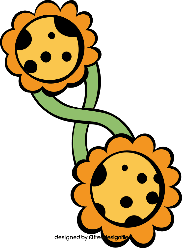 Baby Rattle Flower clipart