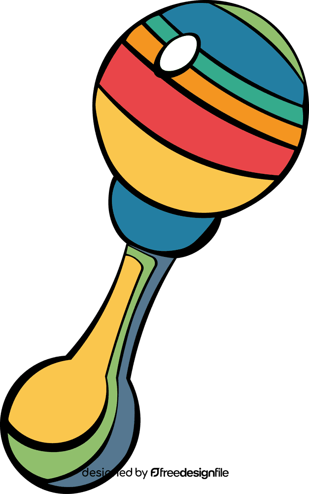 Baby Rattle Multicolored clipart
