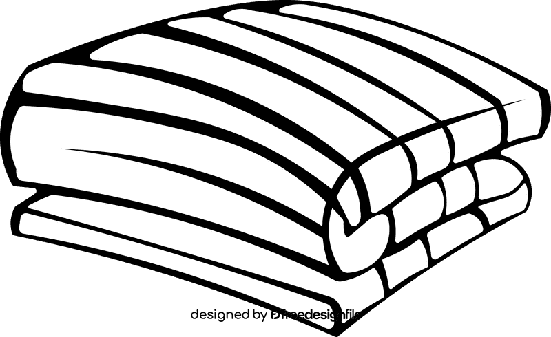 Blanket Blue black and white clipart