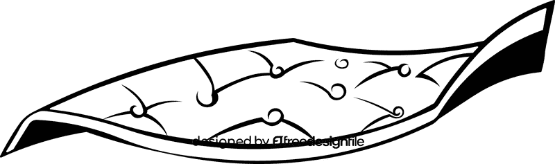 Blanket Blue black and white clipart