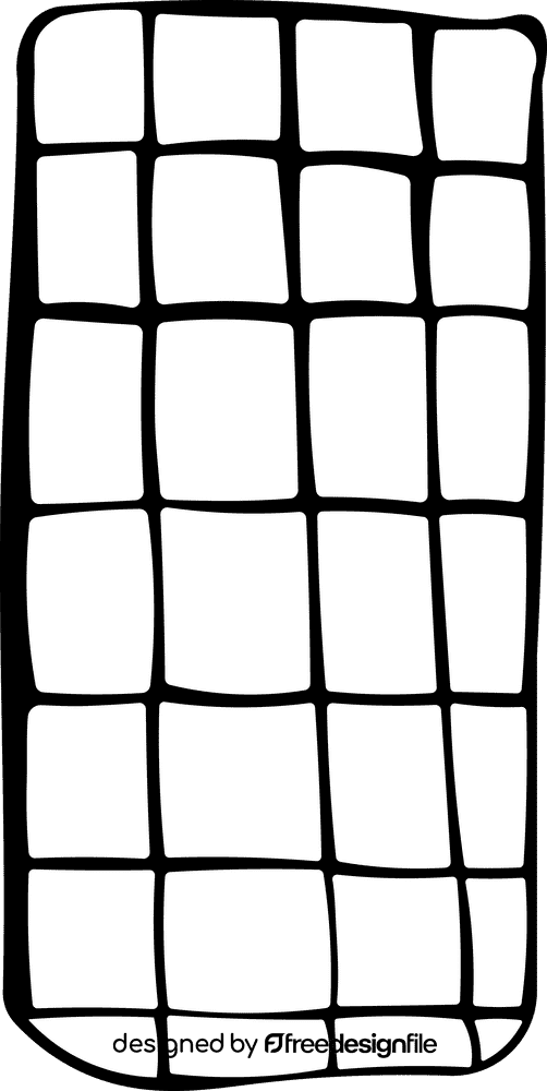 Checkered blanket black and white clipart