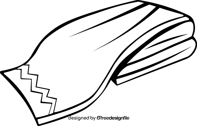 Blanket Red black and white clipart