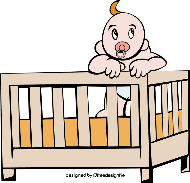 Crib Children clipart