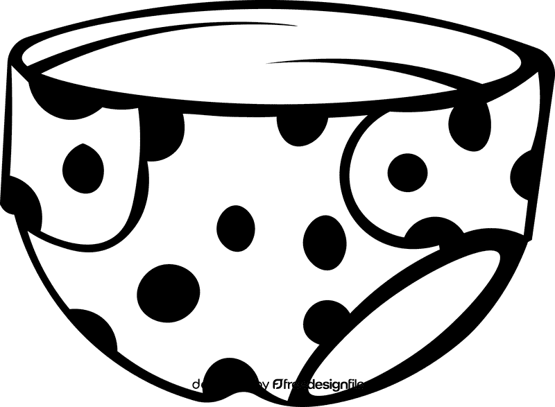 Diaper Dotted black and white clipart