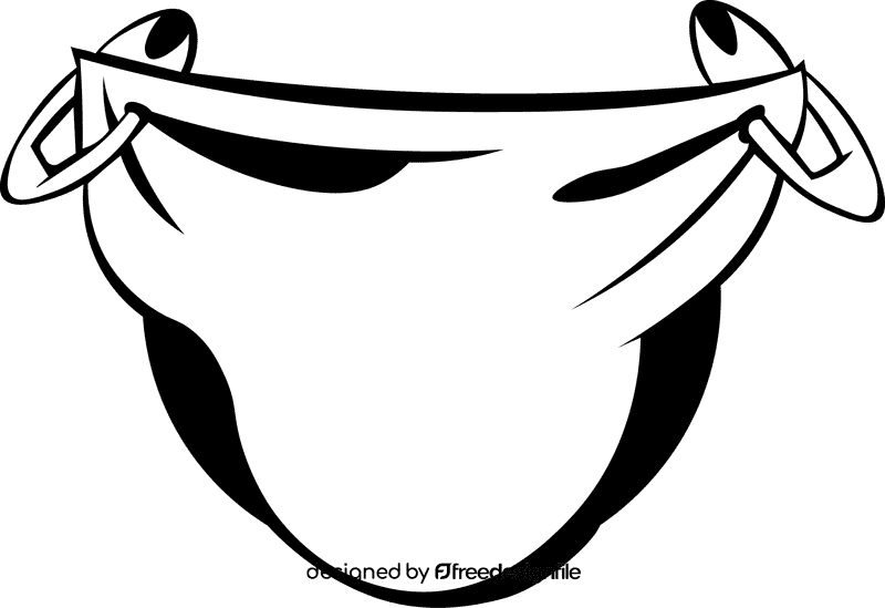Diaper Old Style black and white clipart