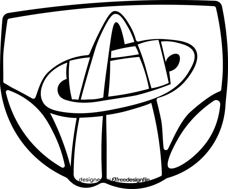 Diaper Old Style black and white clipart
