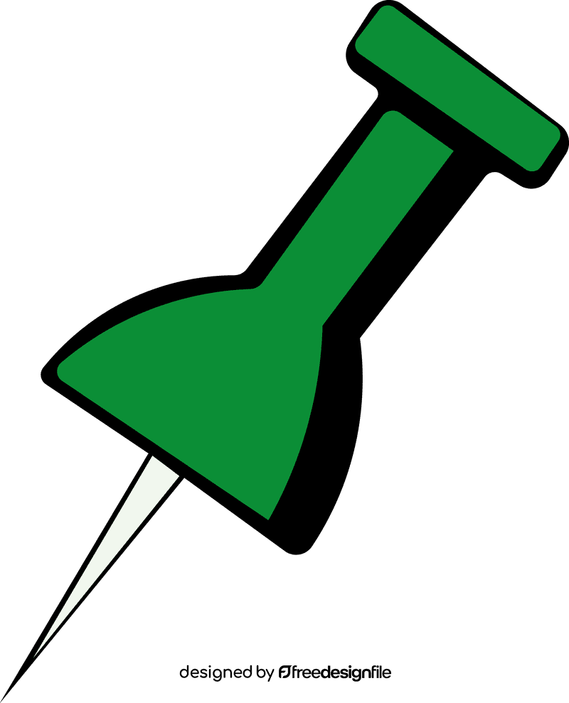 Pin Green clipart