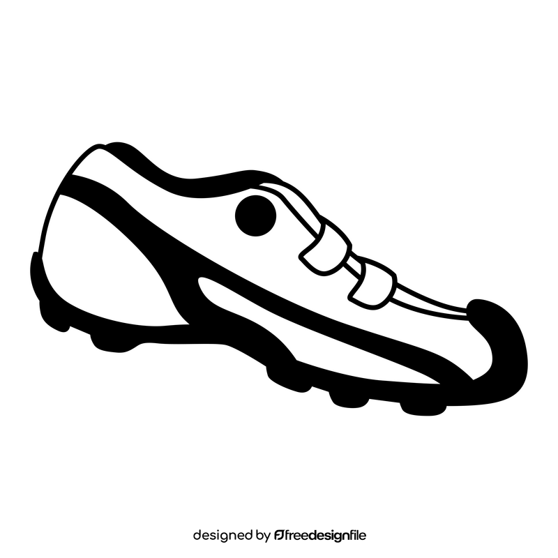 Cycling shoes drawing black and white clipart