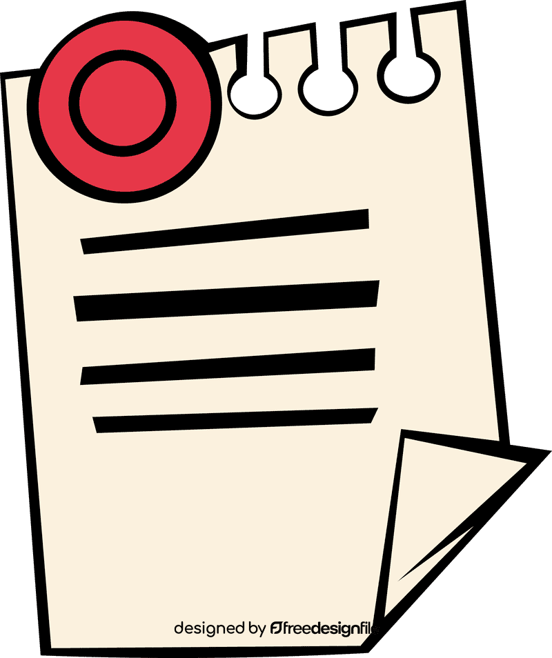 Pin Paper clipart