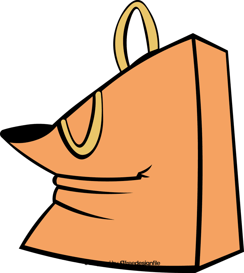 Shopping Bag Orange clipart