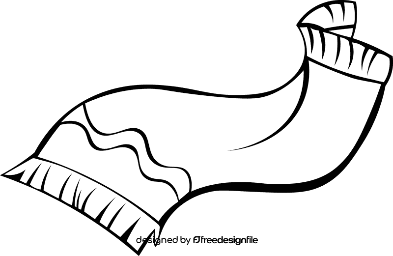 Towel Fringe black and white clipart