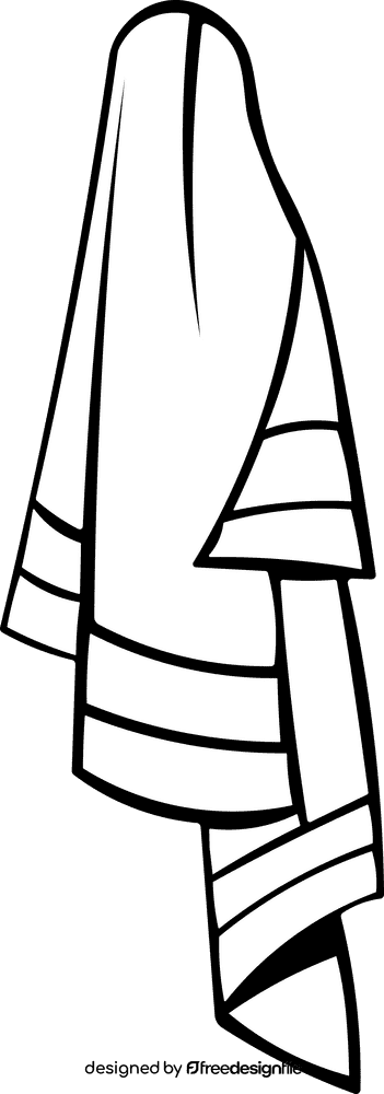 Towel Hang black and white clipart