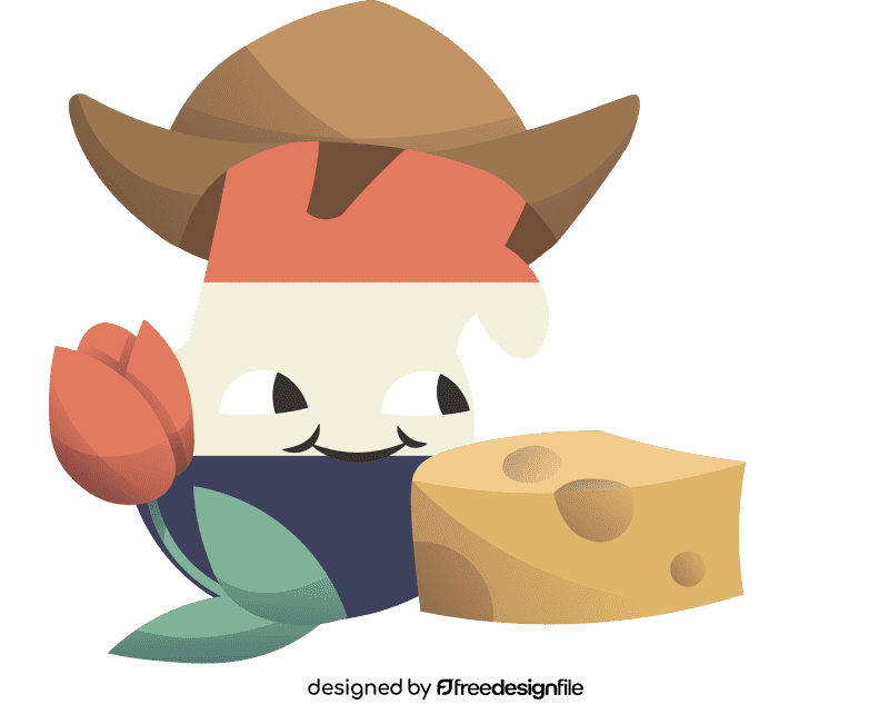 Map of Netherlands clipart