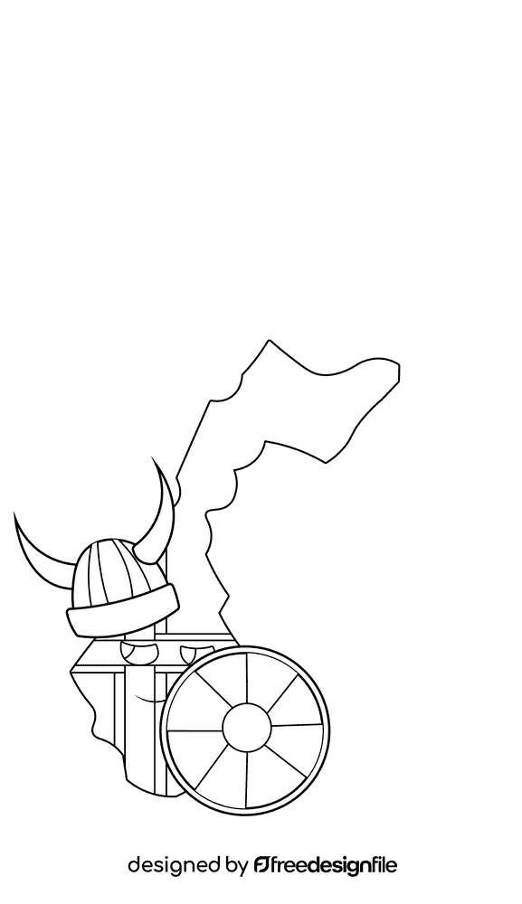 Map of Norway black and white clipart