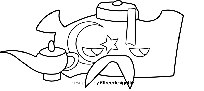 Map of Turkey black and white clipart