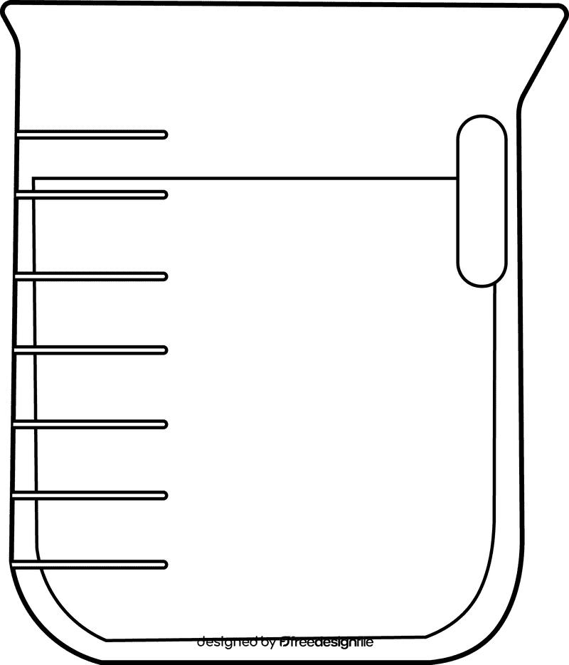 Сhemistry Beaker black and white clipart