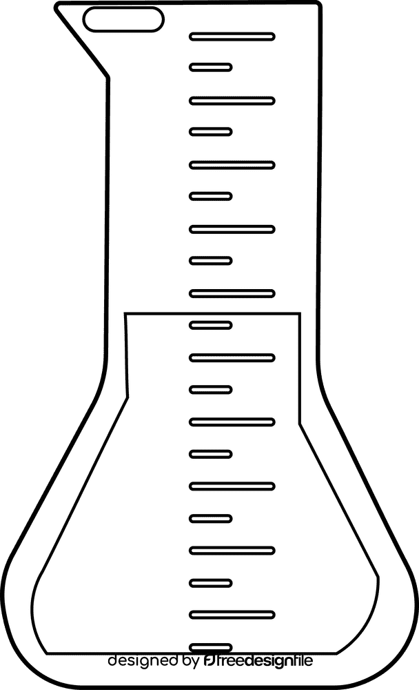 Сhemistry Beaker black and white clipart
