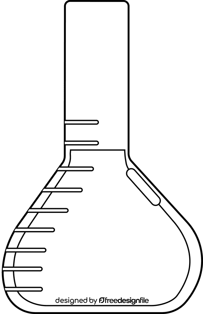 Сhemistry Beaker black and white clipart