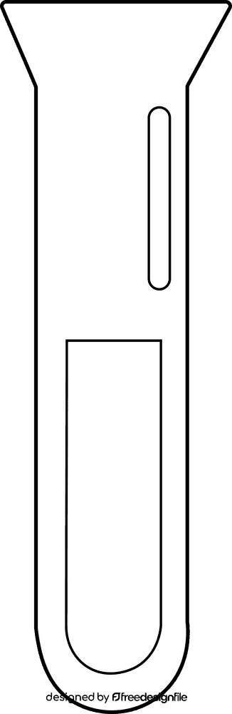 Chemistry Test tube black and white clipart