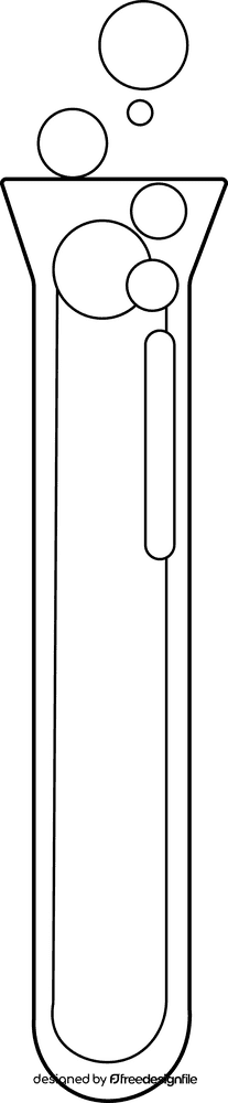 Chemistry Test tube black and white clipart