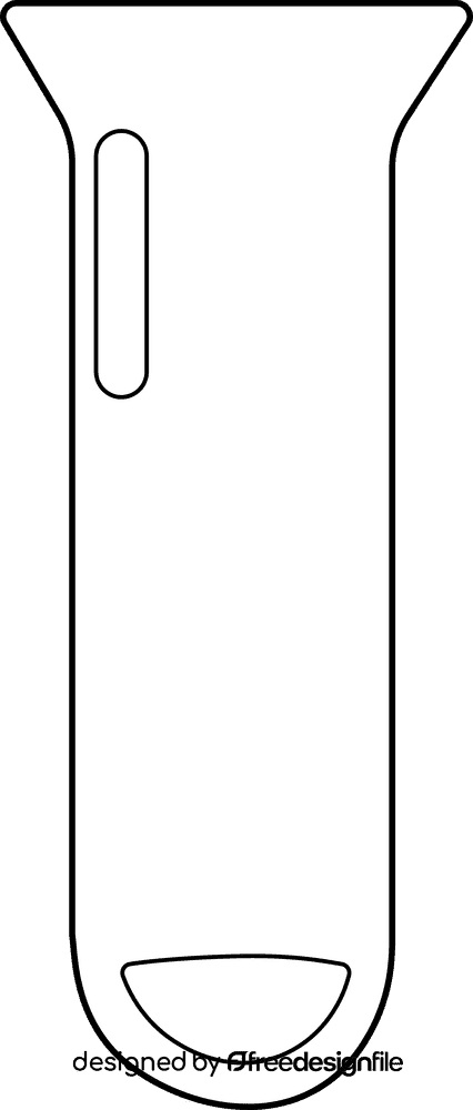 Chemistry Test tube black and white clipart