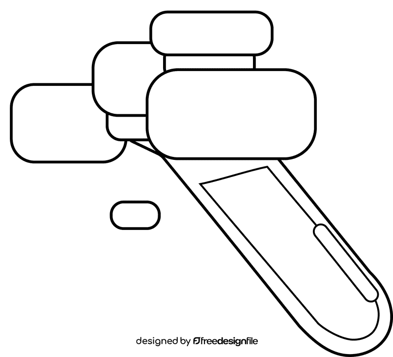 Chemistry Test tube black and white clipart