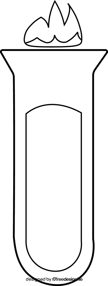 Chemistry Test tube black and white clipart