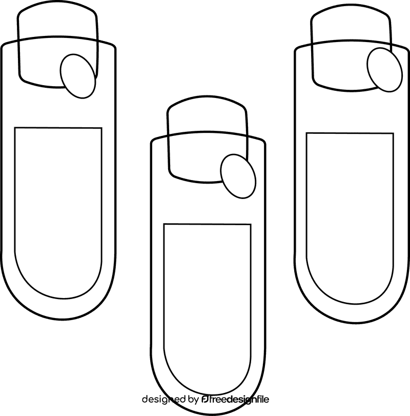 Chemistry Test tube black and white clipart