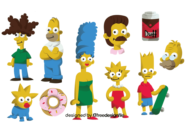 Cartoon Characters Simpsons vector