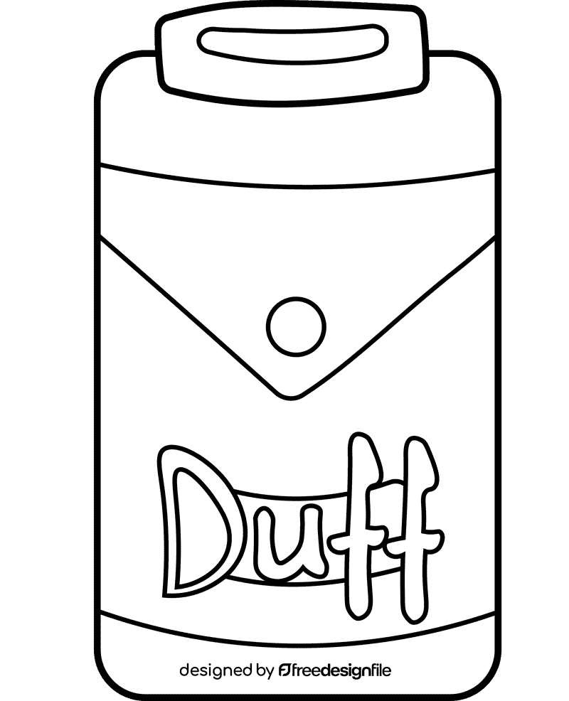 Cartoon Characters Simpsons Beer black and white clipart