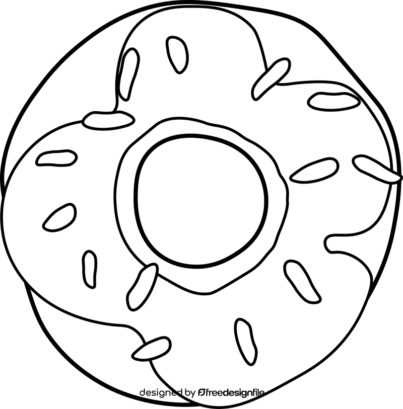 Cartoon Characters Simpsons Donut black and white clipart