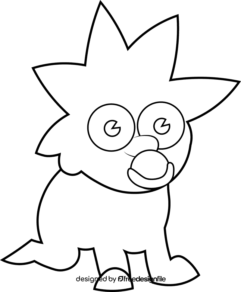 Cartoon Characters Simpsons Maggie black and white clipart