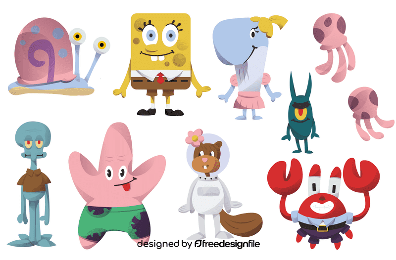 Cartoon Characters Spongebob vector
