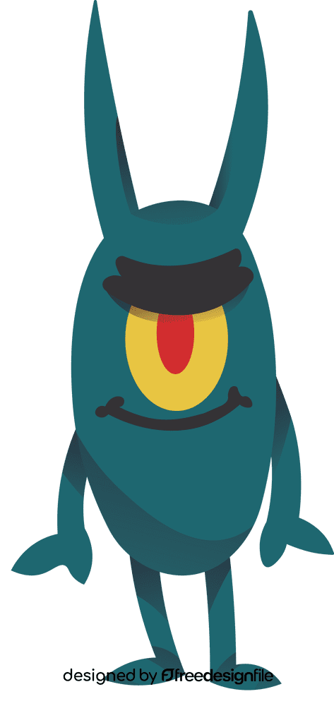 Cartoon Characters Spongebob Plankton clipart