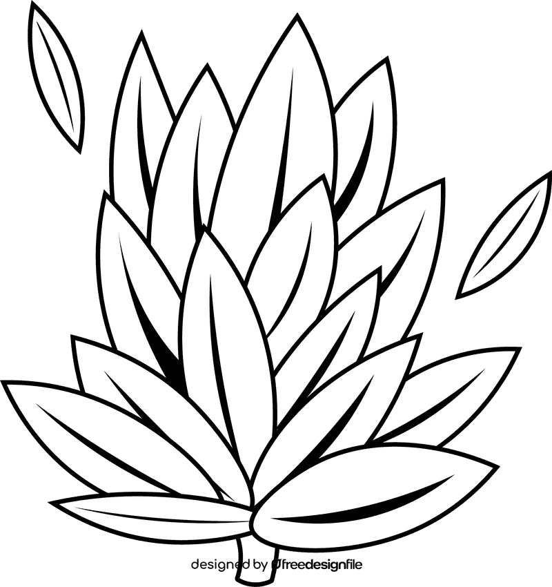 Algae black and white clipart