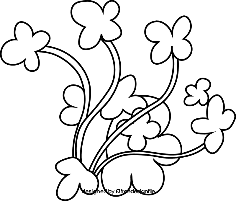 Algae black and white clipart