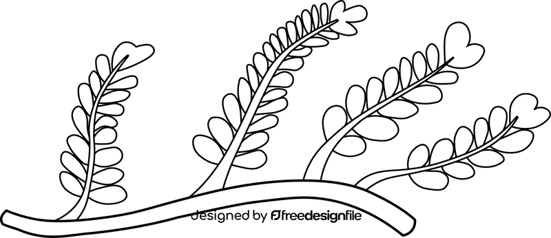Algae black and white clipart