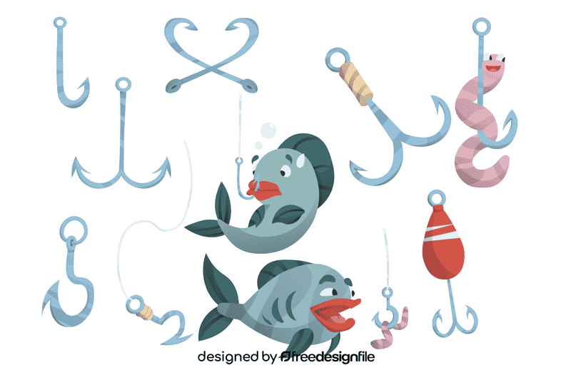 Fish hook vector