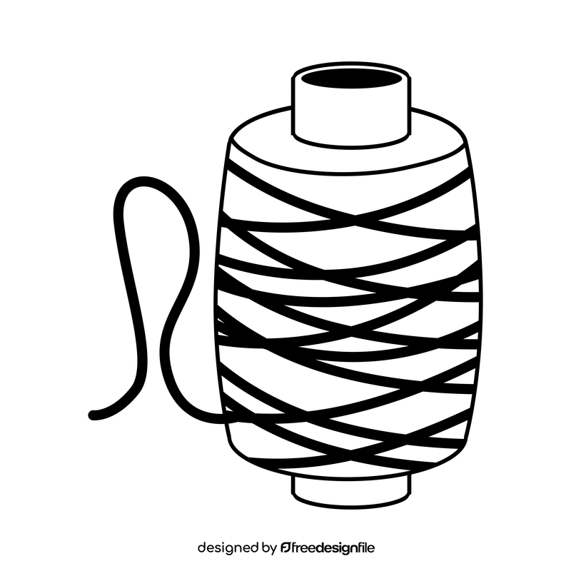 Embroidery thread drawing black and white clipart free download