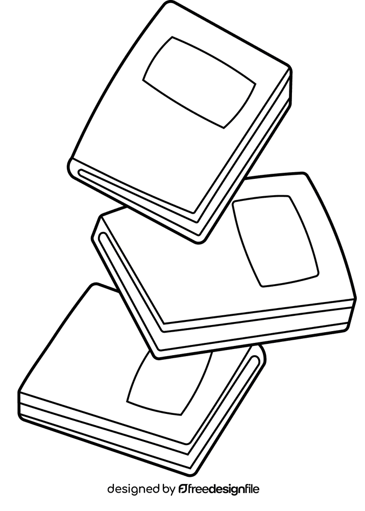 Books black and white clipart