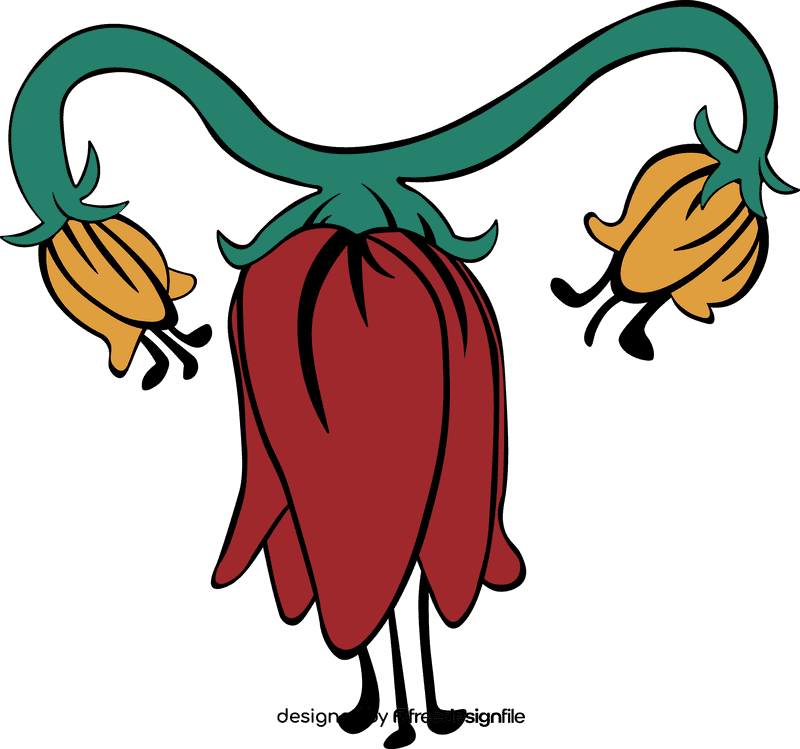 Flower uterus clipart
