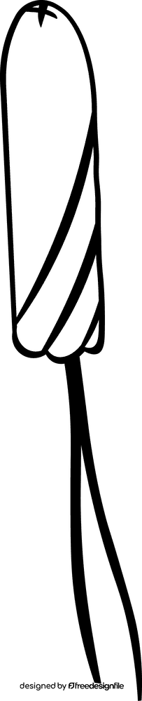 Uterus Tampon black and white clipart