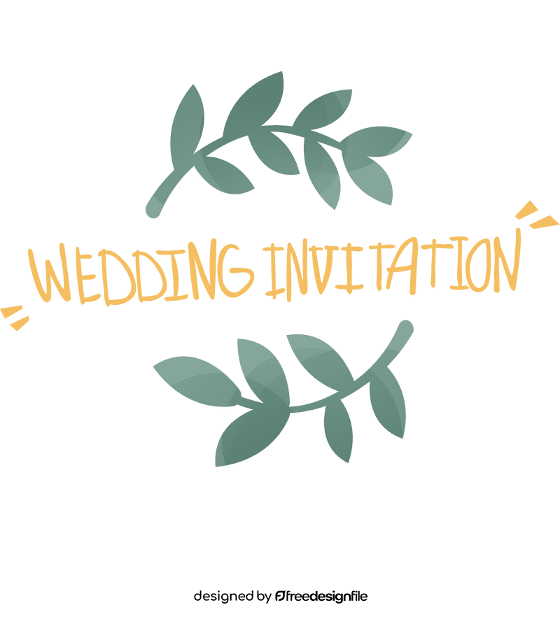 Wedding Invitation Branches clipart