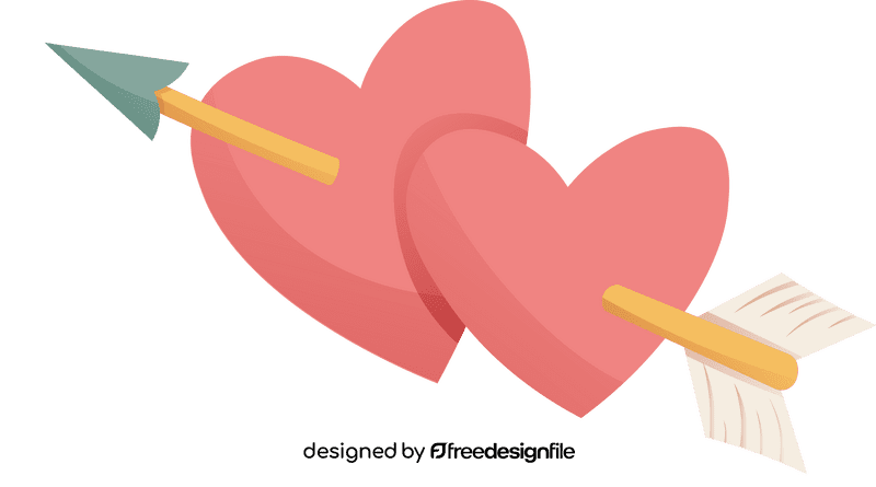 Wedding Invitation Two Hearts clipart