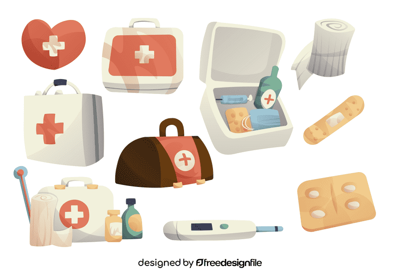 First aid kit vector