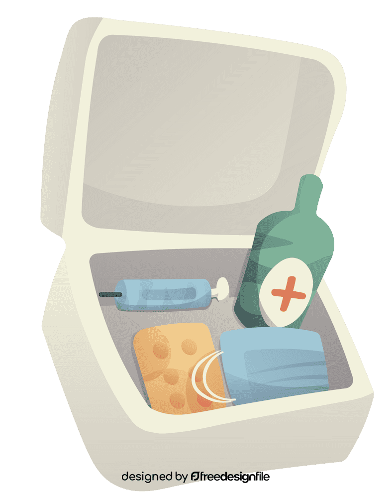 First aid kit Box clipart