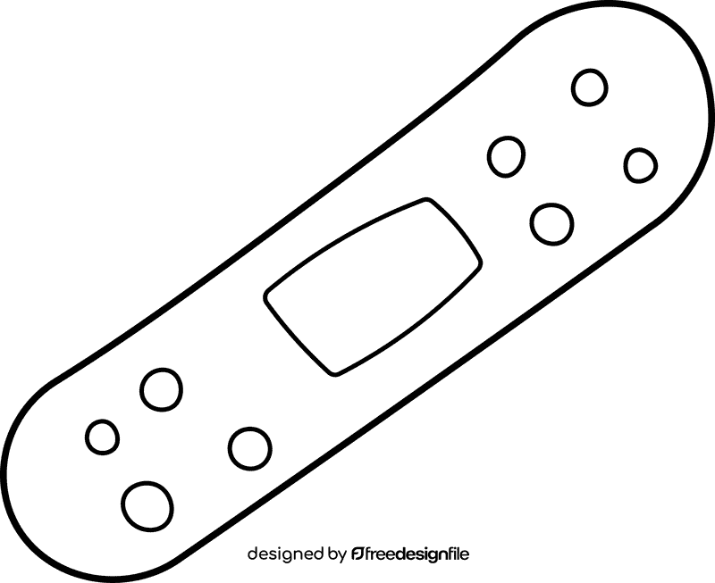 First aid kit Plaster black and white clipart