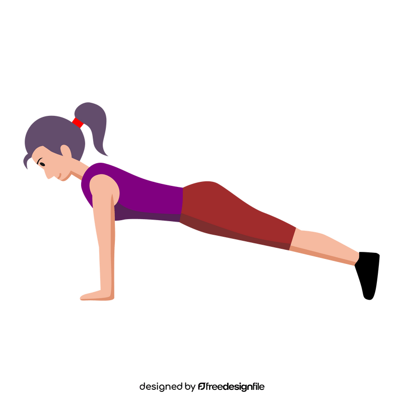 Workout exercise push up clipart