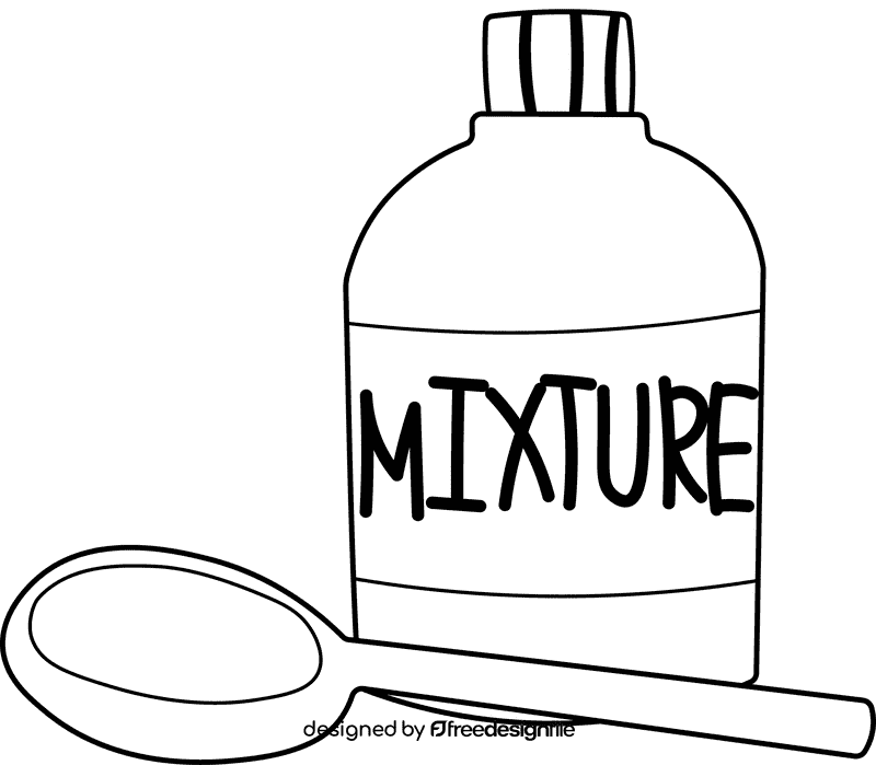 Medicine Mixture black and white clipart
