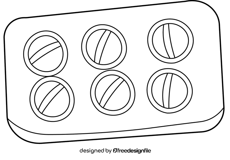 Medicine Pills black and white clipart